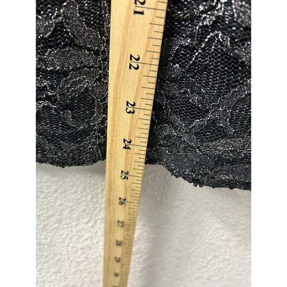 ONYX Nite Womens Size XL Black Lace Overlay‎ Skirt Back Zip Goth Gothic Party - Picture 4 of 10